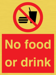 No food or drink